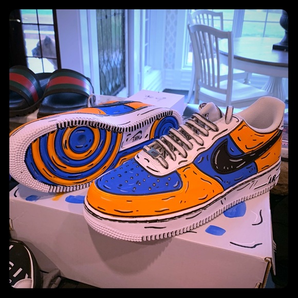 Custom cartoon Air Force 1 men’s size 10 - Picture 1 of 4